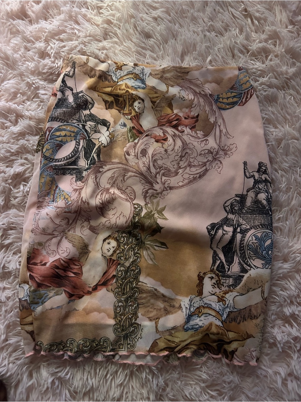 Women’s Pink Baroque Print Mini Skirt